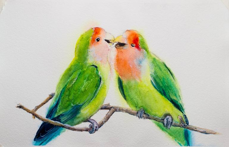 how to draw a lovebird