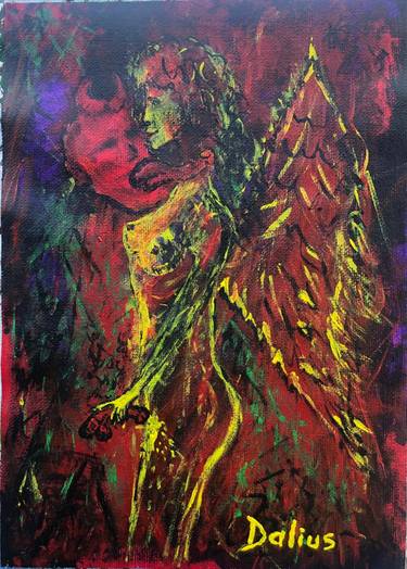 Original Surrealism Fantasy Painting by Darius Radu
