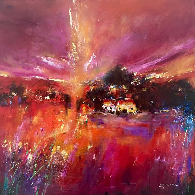 Original Abstract Landscape Paintings by Nidhi Bhatia