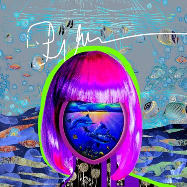 underwater pop art digital art - Limited Edition of 5 thumb