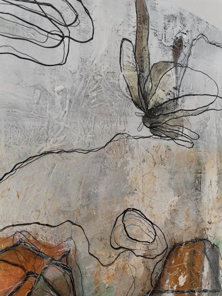 Original Abstract Expressionism Abstract Painting by Iza Kono