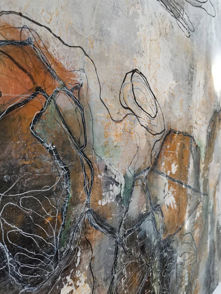 Original Abstract Expressionism Abstract Painting by Iza Kono