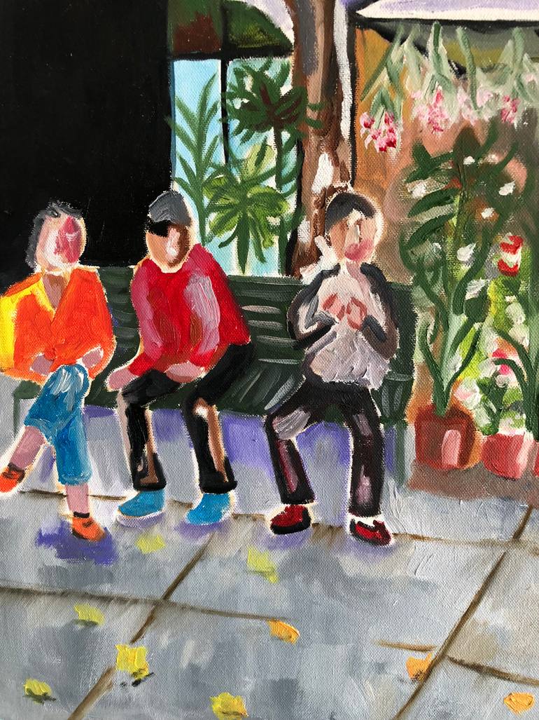 Original Expressionism Cities Painting by Carolyn Nicholls