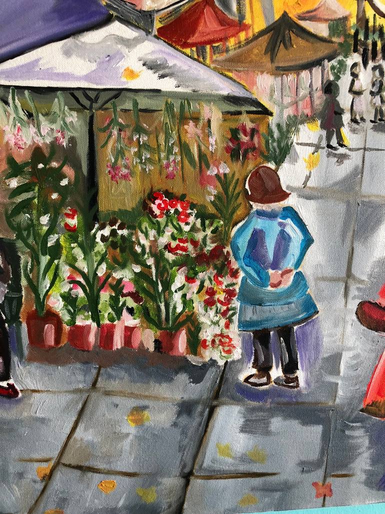 Original Expressionism Cities Painting by Carolyn Nicholls