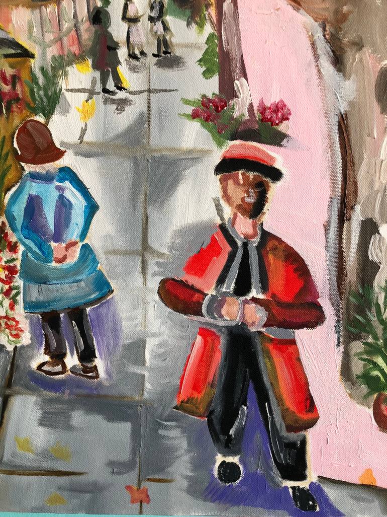 Original Expressionism Cities Painting by Carolyn Nicholls