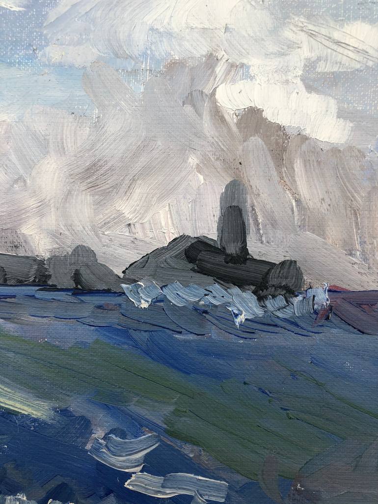 Original Impressionism Seascape Painting by Carolyn Nicholls