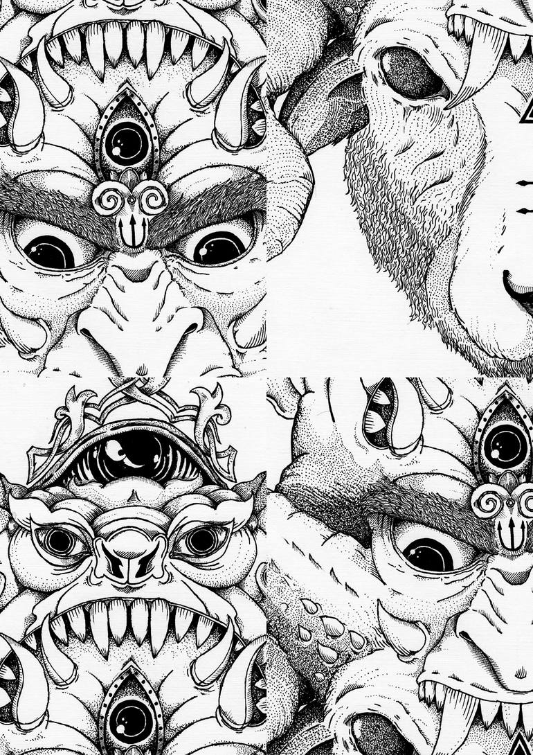 Original Conceptual Fantasy Drawing by Mzntrp Art