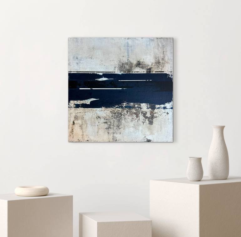 Original Black & White Abstract Mixed Media by Sergio Aranda