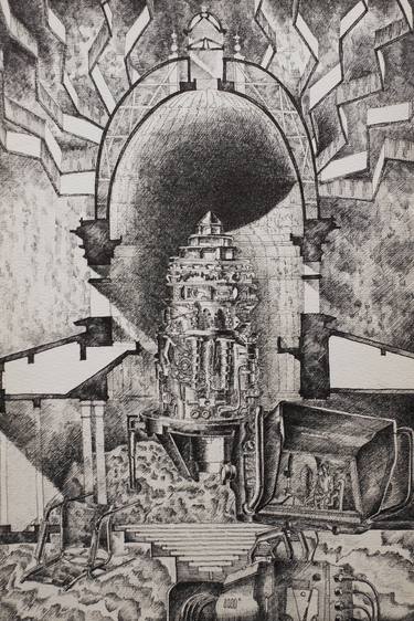 Original Architecture Drawing by Olga Polyanskaya