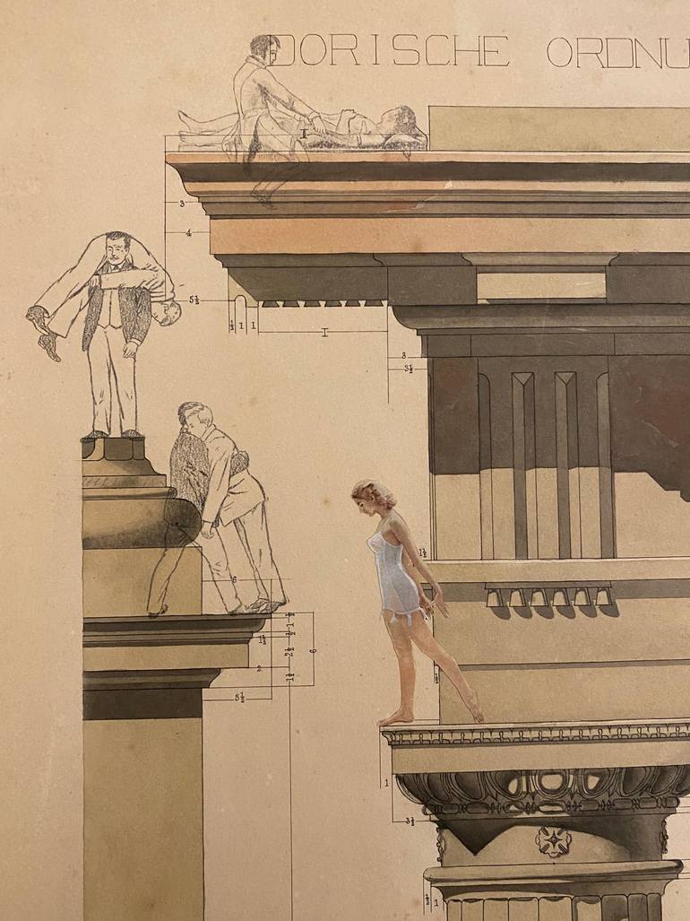 Original Contemporary Architecture Mixed Media by Farshido Larimian
