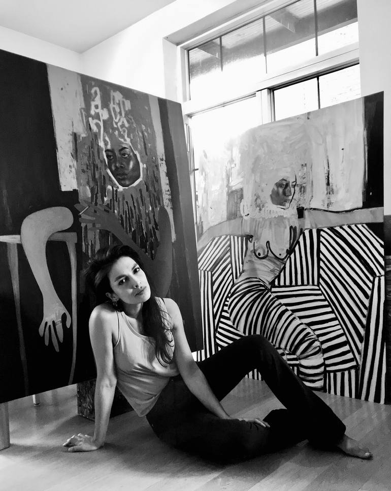 Original Figurative Abstract Painting by Louise Howard