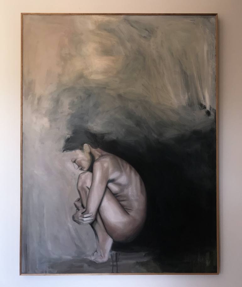 Original Figurative Nude Painting by Louise Howard