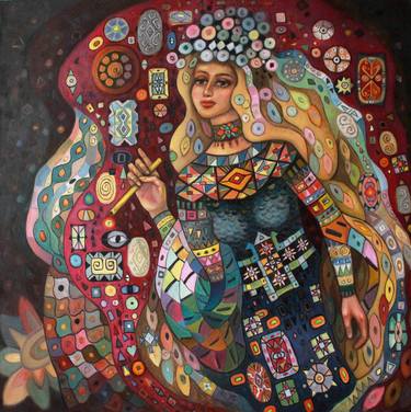 Print of Women Paintings by Mariana Sobkiv