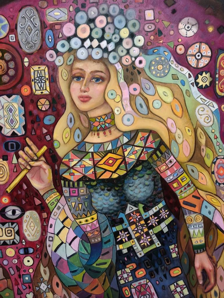 Original Women Painting by Mariana Sobkiv