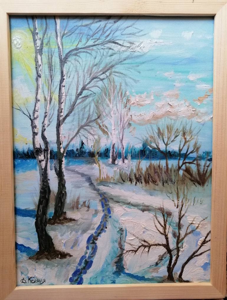 Original Illustration Landscape Painting by Kseniya Davydenko