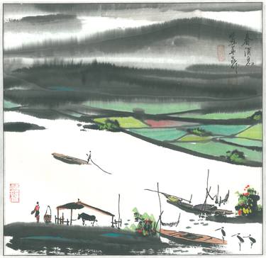Original Rural life Paintings by Dan Zhang