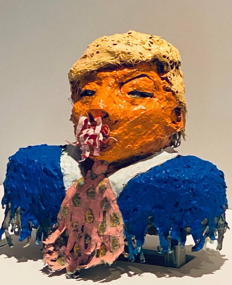 Original Conceptual Politics Sculpture by Julie Castillo
