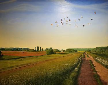 Print of Fine Art Landscape Paintings by Bojan Stricevic