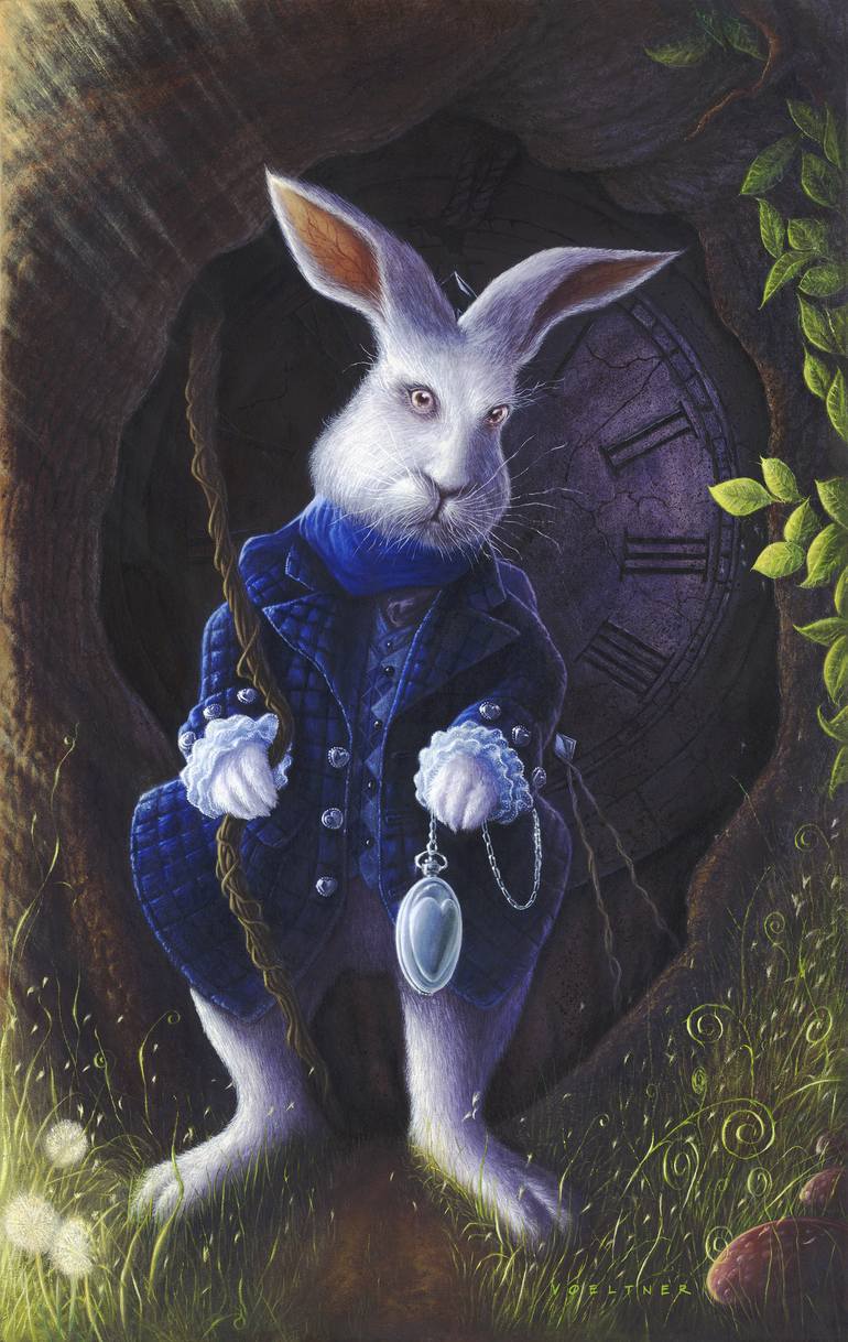 The White Rabbit Painting by Jeff Voeltner | Saatchi Art