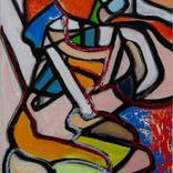 Emily, Seated on Couch Profile by Michael Sampson