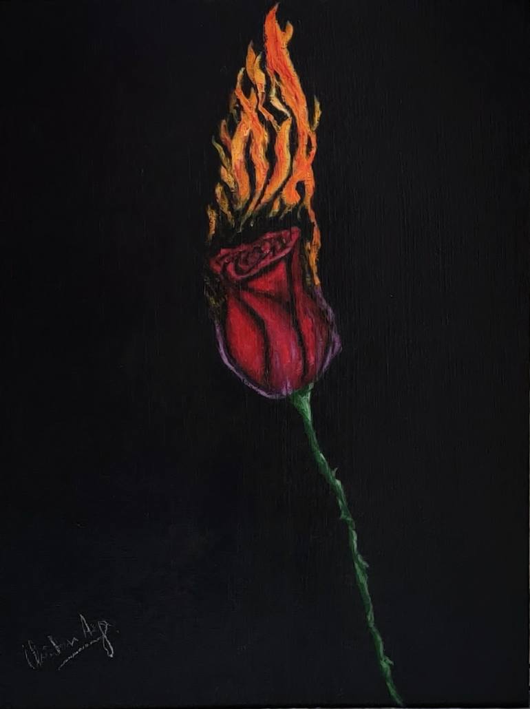 Rose Painting by Chintan Arya | Saatchi Art