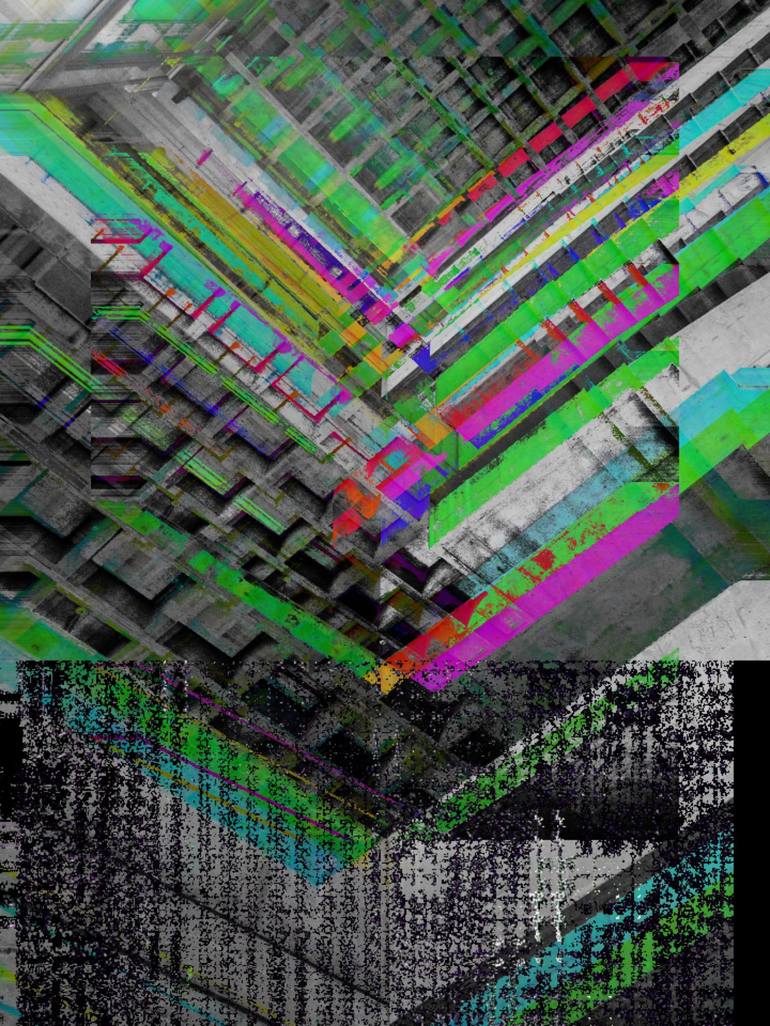 Original Generative Geometric Digital by Pop Up Art