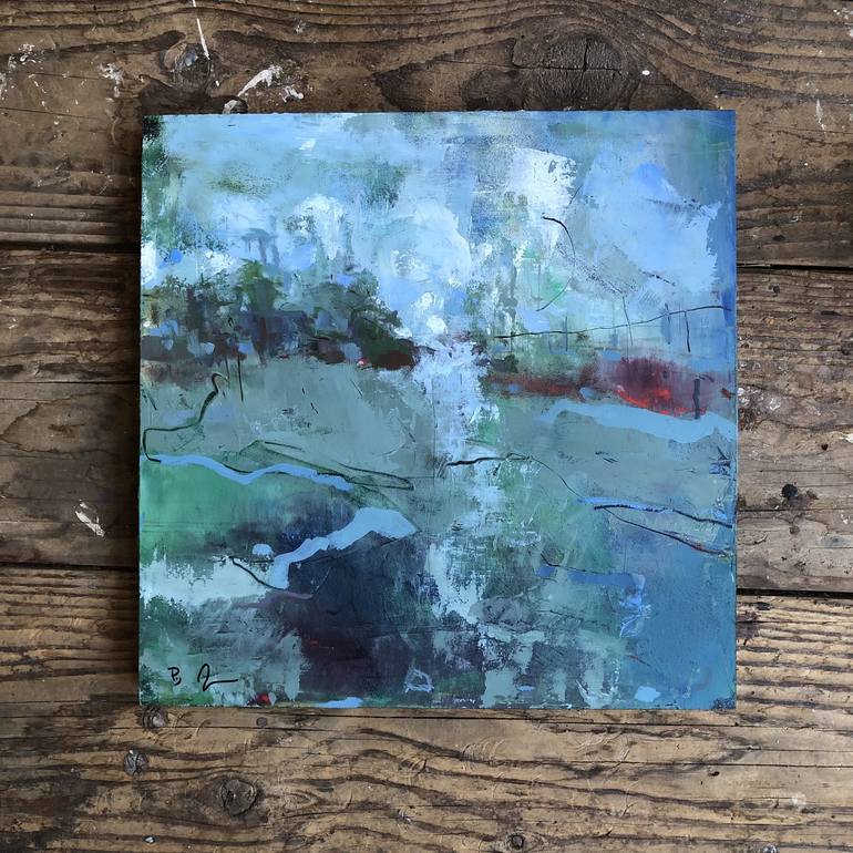 Original Abstract Expressionism Landscape Painting by Bobbie Jansen