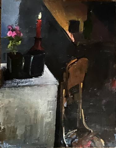 Original Figurative Interiors Paintings by Bobbie Jansen