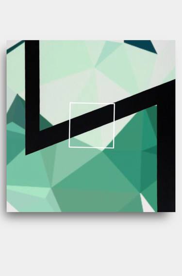 Series Objects + Geometrical: "Square + Green Geometric Shapes " - Limited Edition of 1 thumb