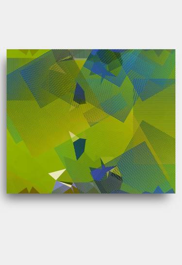 "GGLPGCDVP : Generative Graphic Layers with a Predominance of Green Color Dispersed in Various Positions" - Limited Edition of 1 thumb