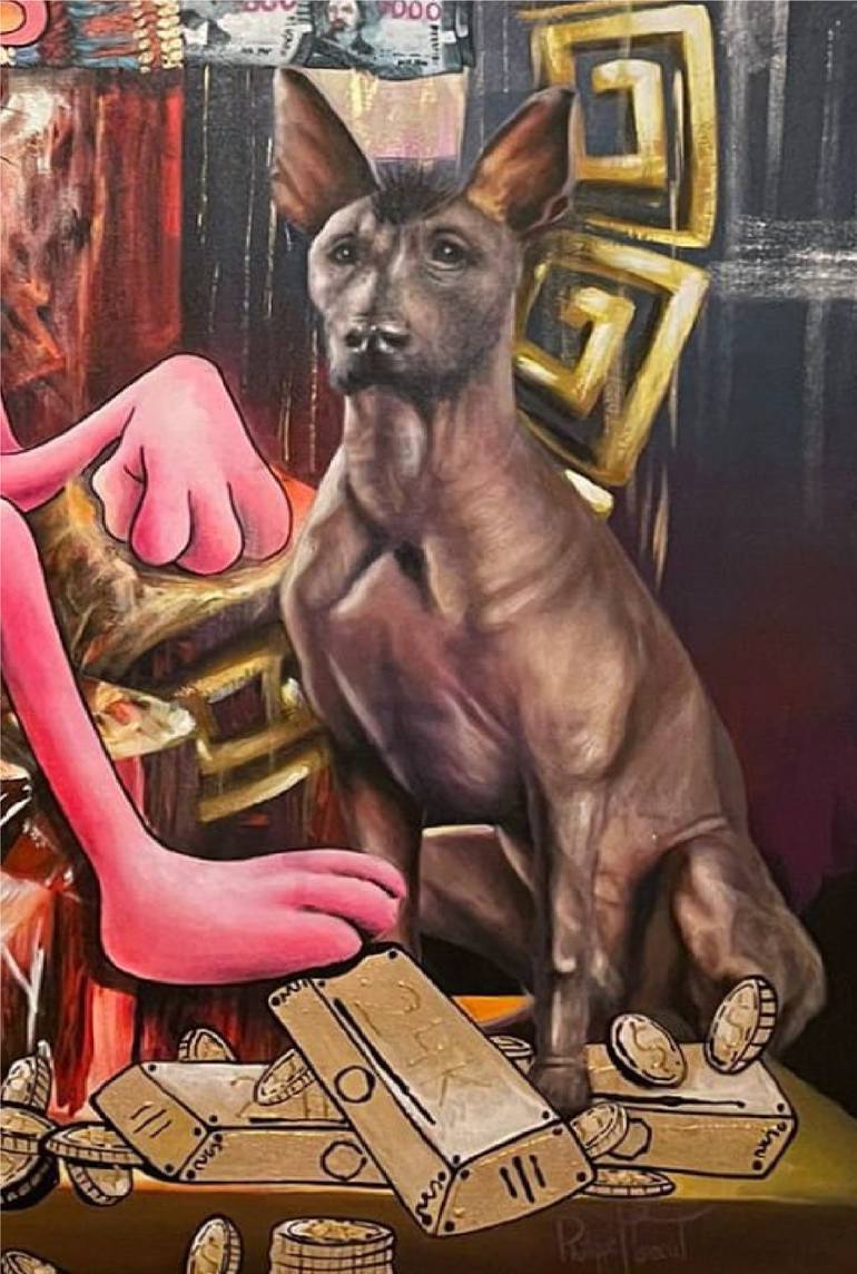Original Pop Art Cartoon Painting by Philippe Toneut