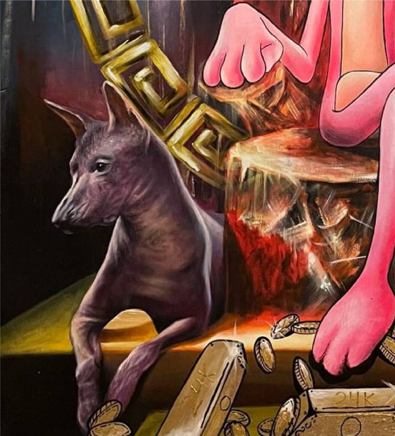 Original Pop Art Cartoon Painting by Philippe Toneut