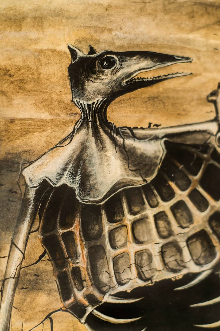 Original Surrealism Animal Painting by Gray Isi