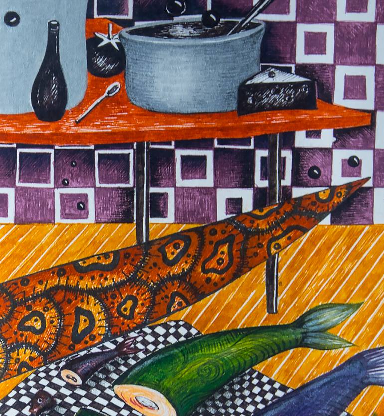 Original Surrealism Animal Drawing by Gray Isi