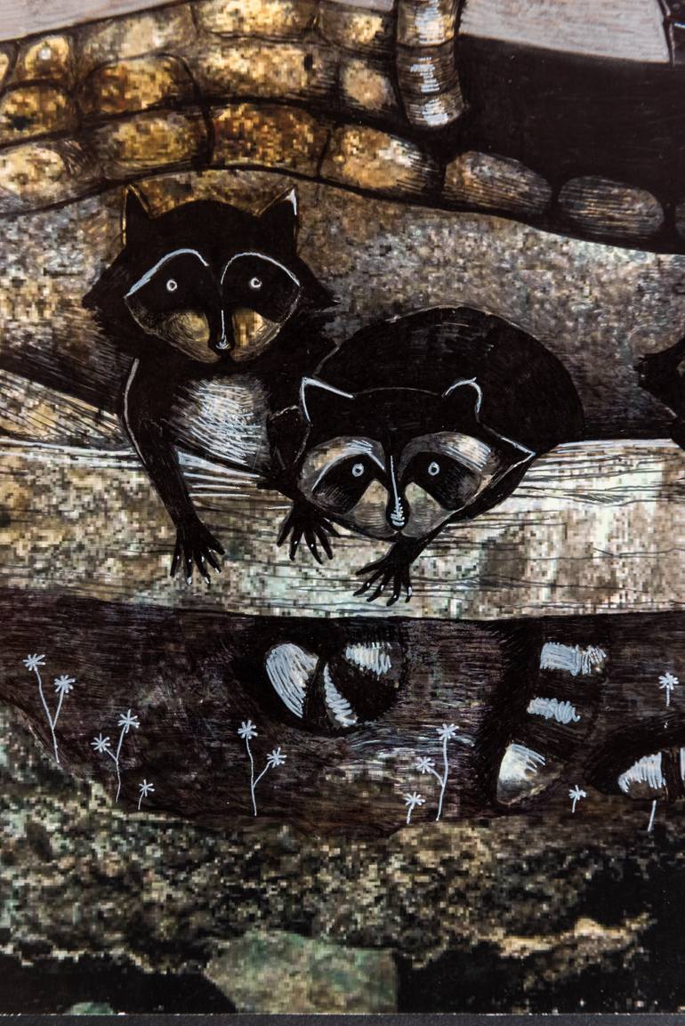 Original Surrealism Animal Mixed Media by Gray Isi