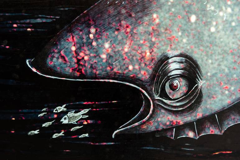 Original Surrealism Animal Mixed Media by Gray Isi