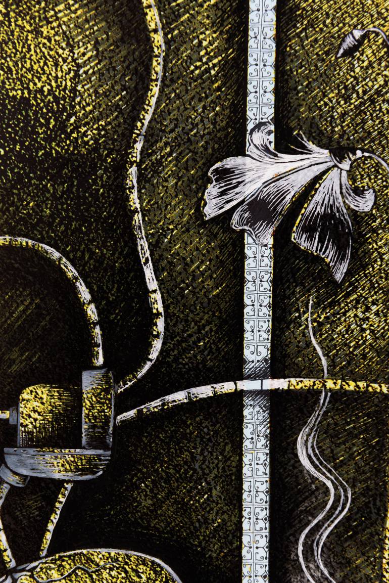 Original Surrealism Abstract Mixed Media by Gray Isi