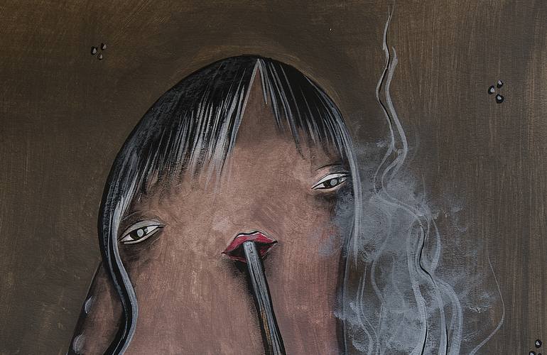 Original Surrealism Other Painting by Gray Isi