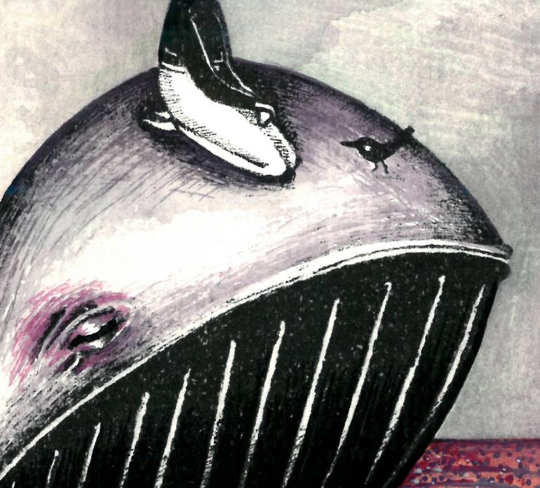 Original Illustration Animal Mixed Media by Gray Isi