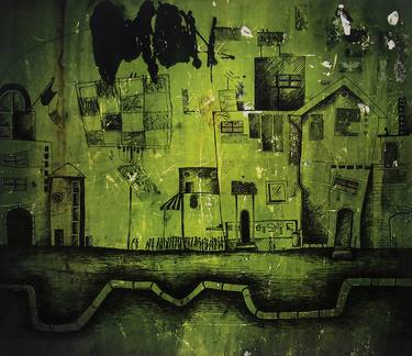 Print of Figurative Cities Mixed Media by Hobo's Art