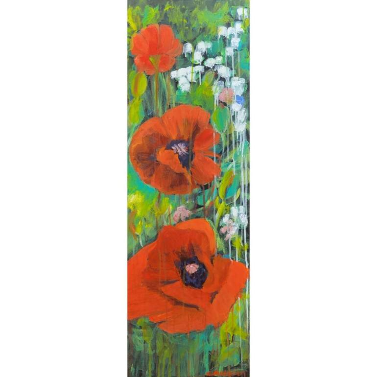 Original Expressionism Floral Painting by Leah Kohlenberg