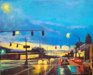 Original Impressionism Cities Paintings by Leah Kohlenberg