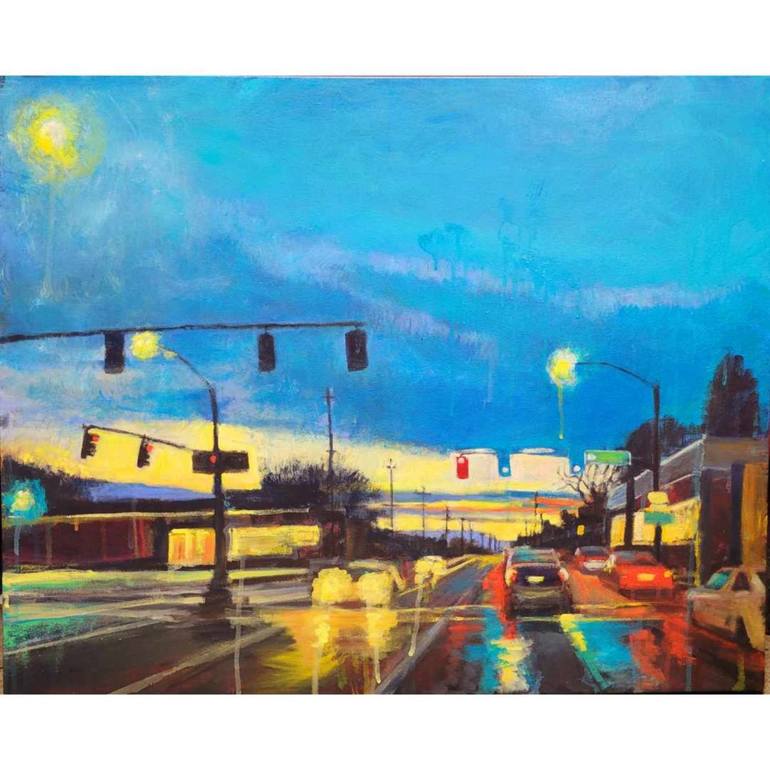 Original Impressionism Cities Painting by Leah Kohlenberg