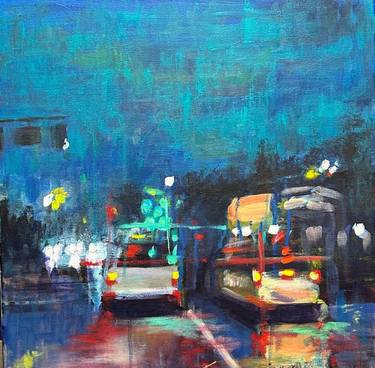 Original Impressionism Cities Paintings by Leah Kohlenberg