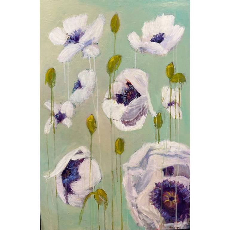 Original Impressionism Floral Painting by Leah Kohlenberg