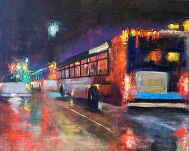 Original Impressionism Cities Painting by Leah Kohlenberg