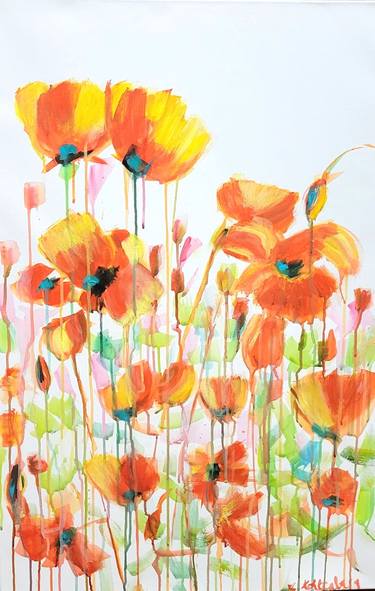 Original Floral Paintings by Leah Kohlenberg