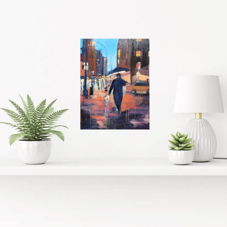 Original Cities Painting by Leah Kohlenberg