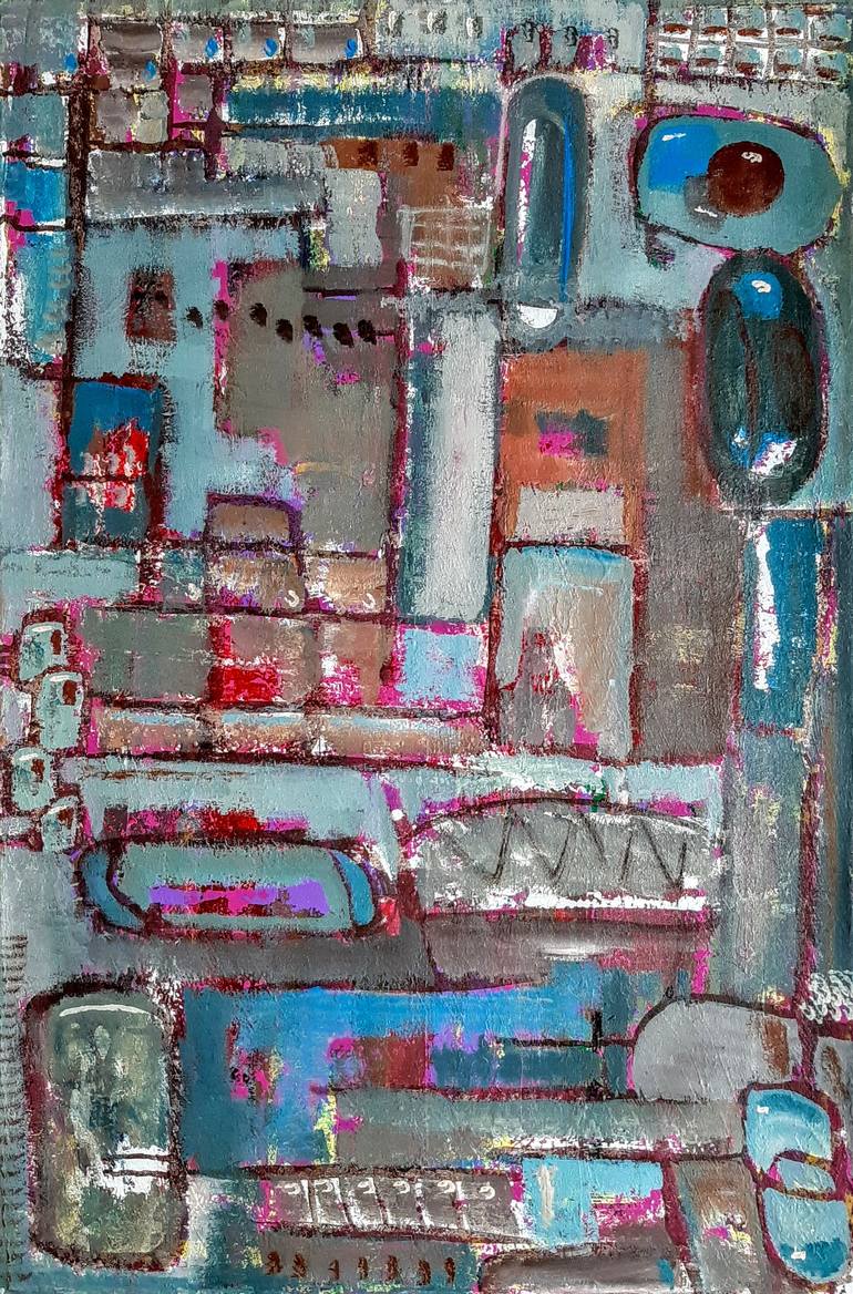 Original Abstract Expressionism Abstract Painting by Pankaj Mishra