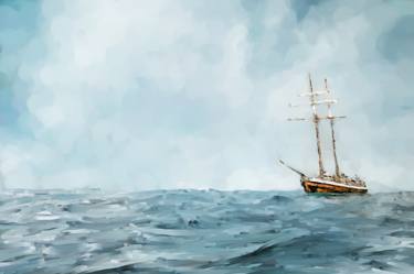 Print of Boat Paintings by Nash Stamenkovic